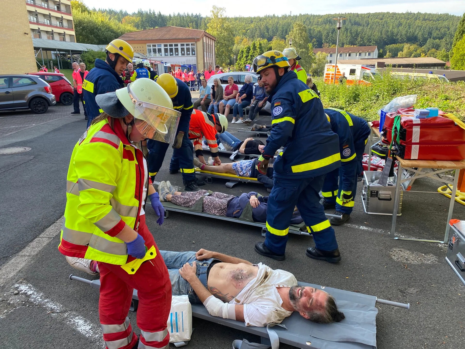 Großübung in Wesertal: Medizinische Task Force 34 probt den Ernstfall